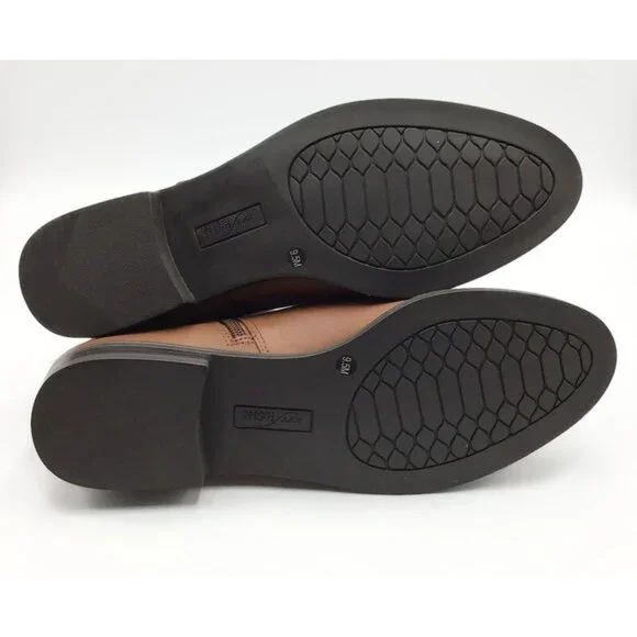 Alfani Step n Flex Genuine Leather Boots Womens 9.5 Cognac Brown Ankle Bootie - Picture 12 of 13